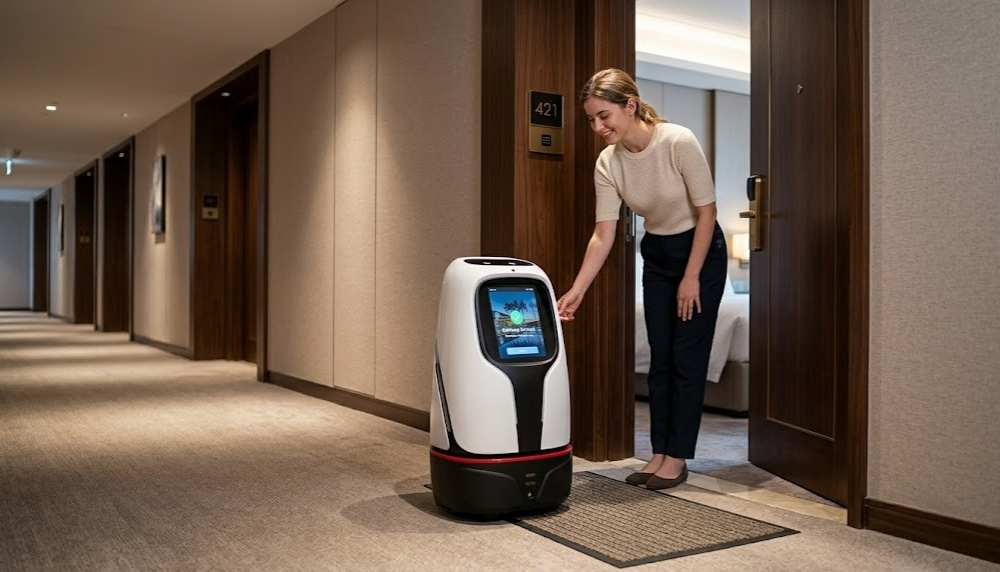 Es una solución de entrega inteligente y contenedor móvil diseñada específicamente para el entorno hotelero.