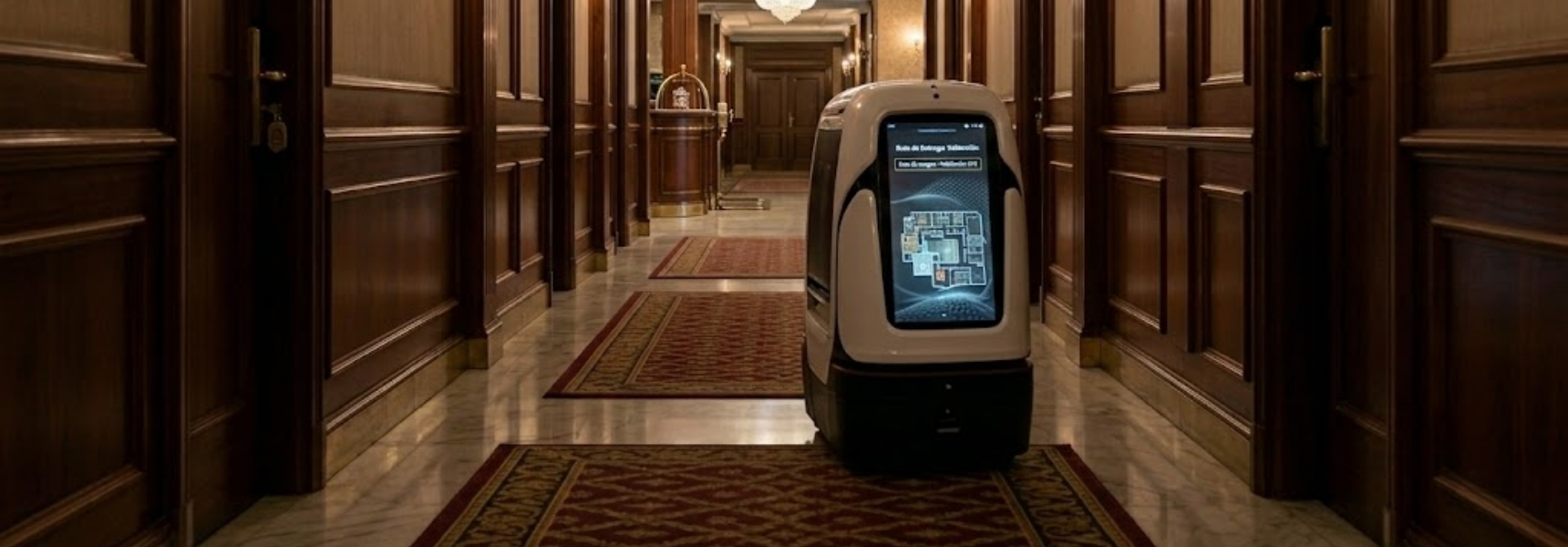 Es una solución de entrega inteligente y contenedor móvil diseñada específicamente para el entorno hotelero.