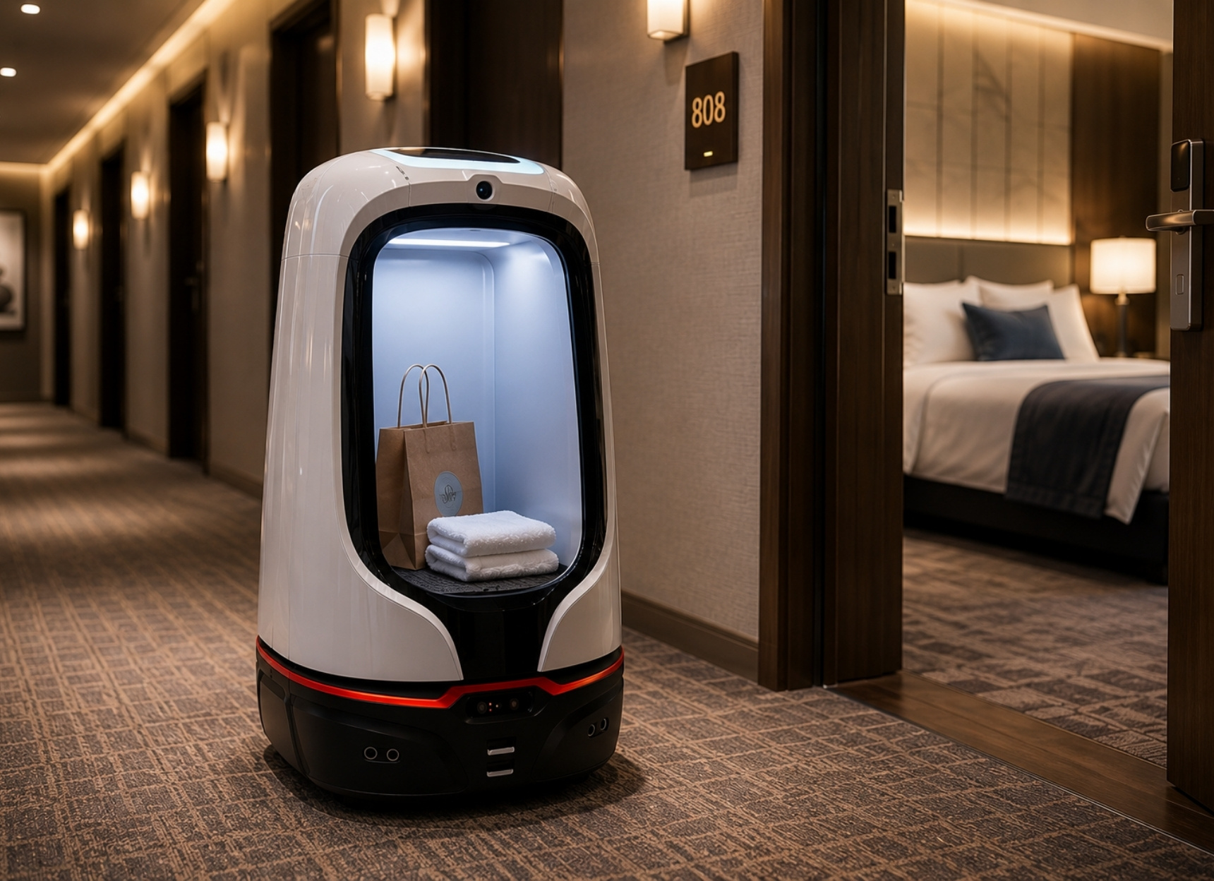 Robot de Entrega para Habitaciones: Cómo Funciona y Qué Beneficios Aporta a un Hotel