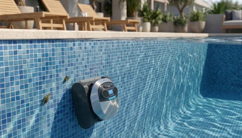 Esta diseñado con el propósito de mantener el agua y las superficies de la piscina impecables